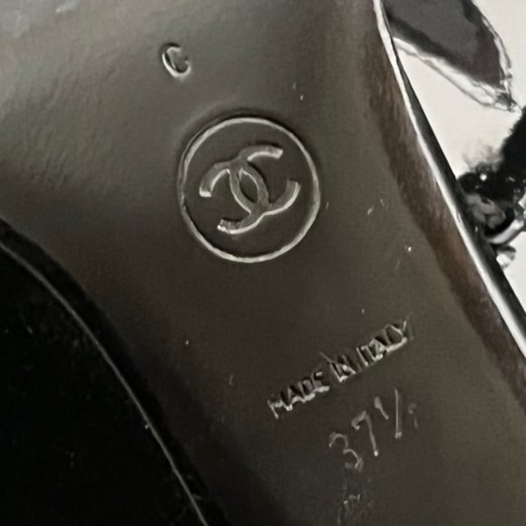 Vintage CHANEL Black Velvet Pumps With Satin Trim And Removable Bow Size EU 37.5 - Picture 15 of 15